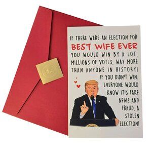Donald Trump Funny Wife Greeting Card Birthday Anniversary Valentine